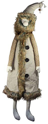 yoaxia ® - [ 80cm ] Deko Figur [ Wichtel, Waldgeist, Kobold, Nikolaus ] einfarbiger Mantel