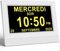 SINOIDEAS Horloge Numérique Calendrier Horloge Alzheimer Horloge Démence 7 LCD avec Date, Jour Et Heure, C'est pour Les Parents, Grands-Parents (Ecru)