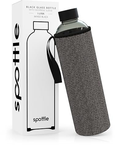 spottle Gourdes de Camping et randonnée (1000ml / 1 Litre, Camouflage Bleu)