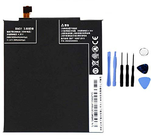 Ellenne Batterie compatible avec Xiaomi Mi 3 MI3 BM31 haute capacité 3050 mAh avec kit de démontage inclus