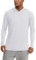 KEFITEVD T Shirt Herren UV Shirt UPF 50+ Funktionsshirt Langarmshirt mit Kapuze Rashguard Sonnenschutz Schwimmshirt Weiß 2XL