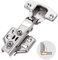 Soft Close Hinges Kitchen Cupboard Cabinet Door Hinges with Self Closing Mechanism Slow Shut Plate Hinge & Screws Pack of 2 Pcs