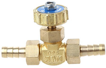 Vanne à pointeau en laiton à contre-angle GWXEVCE Barbot de réglage de gaz propane-butane 8 mm avec barbe 1 MPa