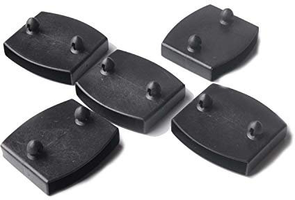 XIAONAN 55-56mm 20 Stück Schwarz Lattenhalter (Lattenrost) für Mittelschiene Ersatz Bett Lamelle Inhaber Kits Plastik Center Kappen Inhaber Breite 56 mm x Höhe 9 mm (Innenmaß)