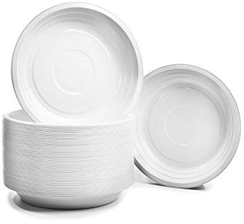 CONTITAL Piatti Monouso Fondi Bianco Laccato in Alluminio - Piattini Tondi | Perfetti per Compleanno e Feste | Ideali per Picnic, BBQ | Stoviglie Usa e Getta | 50 Pezzi
