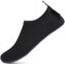 SAGUARO Badeschuhe Herren Wasserschuhe Schwimmschuhe Licht Weich Strandschuhe Schnelltrocknend Aquaschuhe Surfschuhe Pantoffeln Unheimlich schwarz Gr.42/43