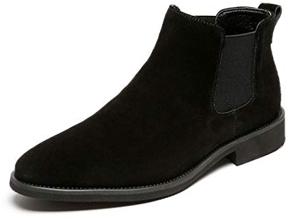 Stivaletti Chelsea per Uomo Stivali in Pelle Scamosciata Elastici Leggeri in Pelle Scamosciata Fondo Morbido Antiscivolo Stivaletti da Ufficio semplici ed Eleganti
