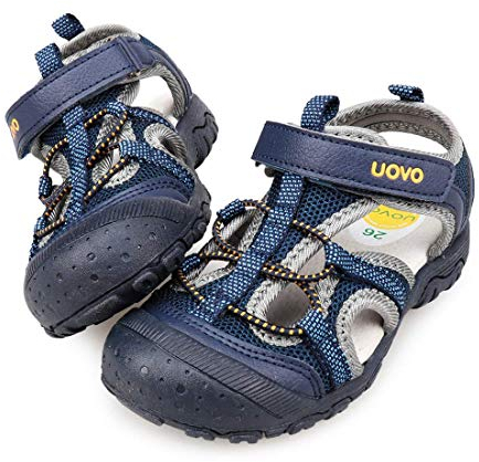 UOVO Jungen Trekking Wandern Sandalen - Outdoor Geschlossene Zehe Sportliche Sommerschuhe Blau 29