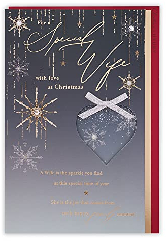 Clintons: Weihnachtskarte für die Ehefrau, Motiv: Schneeflocken