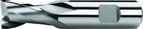 PTG 248440300800 PROFILINE HSS-Co8 Schaftfräser, DIN 844, Typ NR, Blanke, 4 Zähne, 8mm Nenn Durchmesser, 10mm Schaft Durchmesser, 69mm Länge, 19mm Spannutlänge