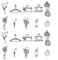 Airssory 100Pcs 10 Style Vintage Life Charms Sewing Machine Wool Coat Hanger Clip Ruler Button Iron Scissors Mini Charm Bulk Lot for Jewellery Making Crafts