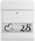 banjado® Briefkasten personalisiert mit graviertem Namensschild in Silber/Briefkasten weiß 39x47x14cm / Briefkasten mit Hausnummer, Namen & Motiv Herz/Briefkasten mit Zeitungsfach