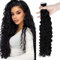 RUNATURE Locken Tape Extensions Echthaar Schwarz 50cm 20 Stück invisible Haarextensions 50g Lockig Menschliches Haar #1BNW