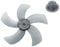 MSemis 14Zoll 15Zoll Universal Kunststoff Lüfterflügel 5/7 Blätter Rotorblatt Platik Ventilatorblatt Ersatzteile für Standventilator Tischfan Grau D 15 Inch
