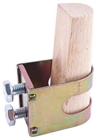 BAUSTER® Sensenring für Sensenbaum+Holzkeil für Sensenbaum Sensenschloß Sense mit Schrauben Satz Klingenring für Sensenbaum aus Metall Sensenhalter Gartensense Wildwuchssense Befestigung Sense