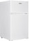 HADEN Under Counter Fridge Freezer - 85L Free Standing Fridge Freezer - with LED Light - Removable Shelves - Adjustable Thermostats and Legs - White