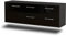 Lqliving TV-Board Lowboard Denver, Wandmontiert, Korpus in anthrazit matt, Front im Hochglanz-Design Schwarz (136x47x35cm), mit Metall Griffen