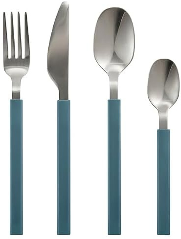 16-piece Cutlery Set, Dark Grey-Blue + Free finchley Pen
