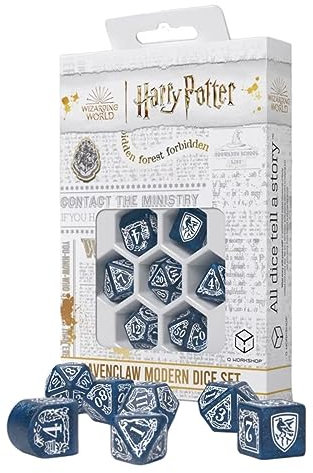 Q-Workshop Harry Potter - Ravenclaw Modern Dice Set - Blue