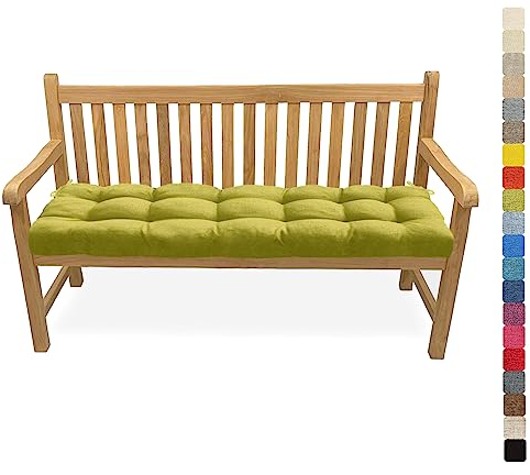 Lsjoaw Bankauflage Bankkissen 170X30X6CM Sitzauflage Sitzkissen Bank Bankpolster Sitzpolster Auflage für Gartenbank Sitzbank & Hollywoodschauke Outdoor/Indoor,Hellgrün