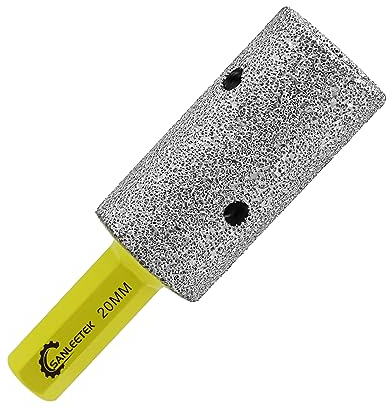 Diamond Finger Milling Bits 20mm SANLEETEK Tile Bits with Hex Shank for Existing Holes Enlarging Shaping Trimming in Tile Porcelain Ceramic Marble Granite Artificial Stone