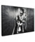 MuchoWow© Leinwand Groß 120x80 cm XXL Deko Schlafzimmer Aesthetic Leinwandbilder Wohnzimmer Gemälde Foto Geschenk Living Room Decoration Frau - Toilette - WC - Schwarz und Weiß - Porträt