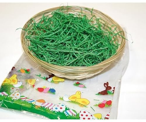 OSMA Easter Bamboo Basket 19 cm, gefüllt mit Gras