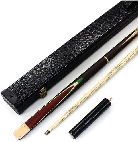 57 Zoll Billardqueue, 3/4 Joint Snooker Queue, 530 g mit Premium Leder Queue Tasche, einfach zu montieren, Billardspiel Billard Zubehör