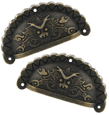 Angoily 2st Löwenkopfgriff Drachentasse Zieht Tassengriffe Im Vintage-stil Kabinett Strass Zieht Möbelgriffe Retro-schubladengriff Austausch Der Schubladengriffe Zapfen Schrank Mülleimer