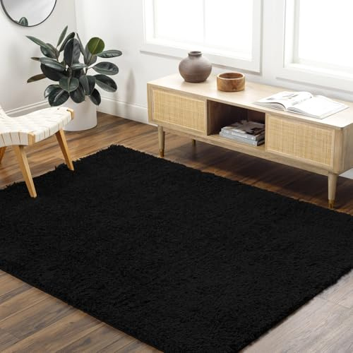 Livabliss Soso Shaggy Teppich 120x180 cm – Schwarz
