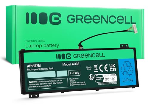 Green Cell AP18E7M AP18E8M Batterie pour Acer Nitro 5 AN515-44 AN515-45 AN515-54 AN515-55 AN515-57 AN515-58 Portable (3620mAh 14.8V Noir)