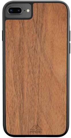 MMORE - Handyhülle aus Europäischer Nussbaum Holz, kompatibel mit iPhone 6 | 6S | 7 | 8 Plus - Voller Schutz, Langlebig, Sturzgeprüft, Schlank Design