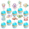 Blumomon 20Pcs Ocean Animal Cupcake Toppers Under the Sea Octopus Seahorse Sea Turtle Cake Decorations for Under the Sea Theme Baby Shower Birthday Party Supplies