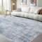 Tinyboy-hbq Waschbarer Teppich Wohnzimmer Kurzflor Teppich Schlafzimmer Moderner Teppich Waschbar rutschfest Teppiche Weich Groß Anti-Rutsch (Hellblau/Mehrfarbig, 250 x 300 cm)