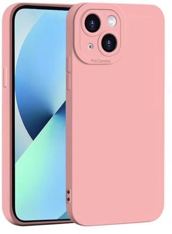 SEAHAI Coque pour Vivo Y72 5G / Vivo Y52 5G, Très Mince Doux Silicone Gel Housse avec Design de Protection de Caméra Épaissie, Élégant Matte Antichoc TPU Bumper Étui - Rose