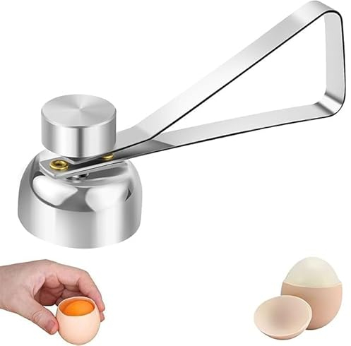 RXKFIGX Ouvre-coquille Ouvre-œuf en Ouvre-œuf en Acier noxydable Coupe-œuf Manuel Oeuf Shell Cutter Pique Oeuf Facile à Utiliser Ouvre-œuf Casse Oeuf Coupe Oeuf à la Coque Coupe Oeuf Gadget Cuisine