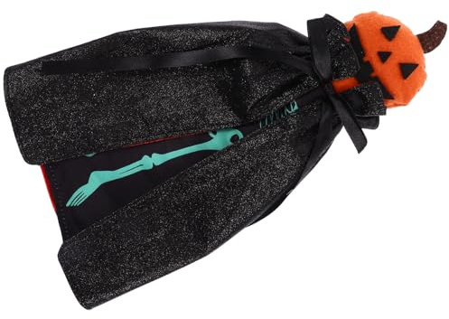 Cabilock Funny Wine Bottle Cover Skull Pumpkin Cape Halloween Decorative Bottle Sleeve Party Props