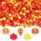 Calkkrer 300 Stück Herbst Polymer Tonperlen, Ahornblatt Deko Basteln, Herbstblätter Anhänger, Holz Herbstanhänger, Streudeko Herbst Winter, Holz Anhänger Souvenir