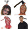 Zombie Accessories Halloween Costume Scary Headbands, 4 Packs Rubber Plastic Cutter Axe Cleaver and Scissor Through Head, Zombie Accessories Makeup for Teen Men Women Adults Clearance Gifts