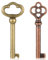 Llave de esqueleto Ky-2AB y Ky-3AB de repuesto de llave de esqueleto de barril hueco mezclado de latón de estilo antiguo para tocador antiguo, gabinete chino, muebles antiguos y cerraduras, bronce