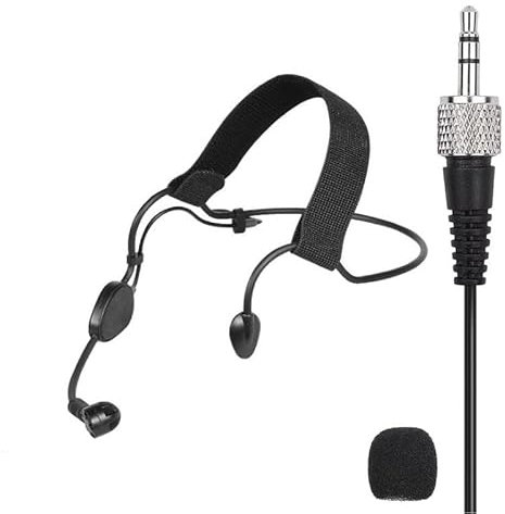 Replacement ME3-II Cardioid Headworn Headset Microphone for Sennheiser EW-DX-SK Wireless Bodypack Transmitter with 3.5mm Connector, Condenser, Black