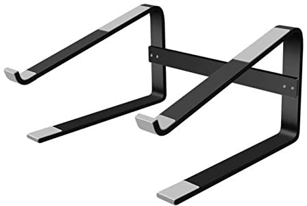 Laptopständer Laptop-Stand 10-18 Zoll Aluminiumlegierungshalter-Halter-Notebook-Standbuch-Halter-Unterstützung Laptop for Netbook Laptopständer Höhenverstellbar Schwarz(Black)