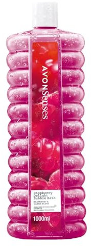 AVON Senses Duschschaum Raspberry Delight, Himbeer- und Casis-Duft, 1000 ml, Rosa