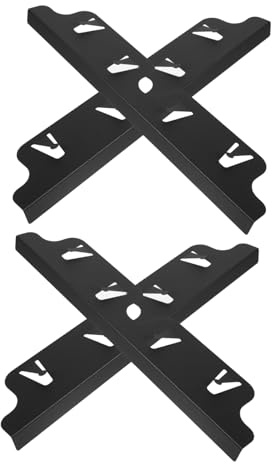 VANZACK Cache Plaque Electrique Protection Entre le Poêle Comptoir Lot de 4 Pièces 16cm en Fer Noir Revêtement pour Espace de Four Installation Facile Cuisine