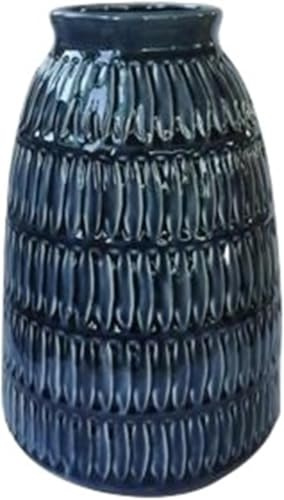 Vases pour Fleurs Vase À Fleurs Vase en Céramique Américaine Vase Créatif Fissure Glaçure Rayures Vases Maison Table Décoration Bouteille De Fleur Ornements pour Salon, Height 25cm
