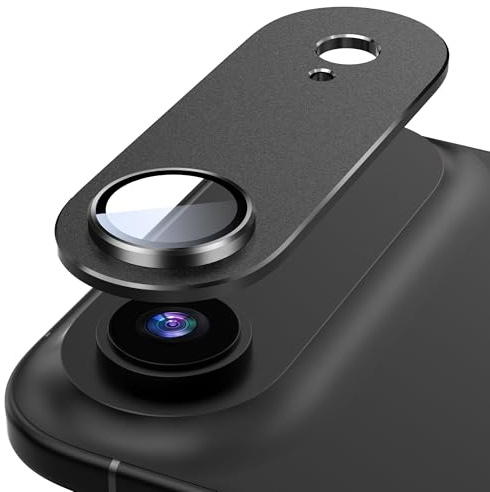 Diruite Kamera Linse Schutzfolie für iPhone 17 Air Kameraschutz,9H Gehärtetem Glas Aus Gefrostetem Aluminium-Legierung Camera Protector,Space Schwarz(Integrierter)