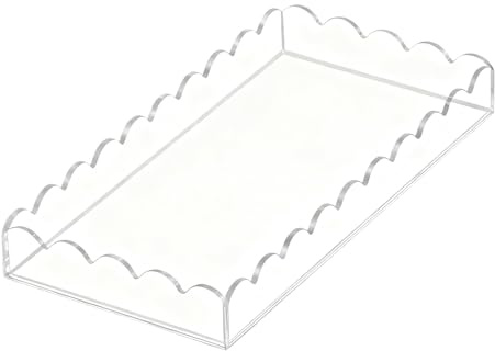 Waschbecken-Tablett, gewellt, Aufbewahrungs-Organisation, Acryl, für Theke, Kommode, Waschbecken, Regal, Schrank, Küche, Wohnzimmer, Schrank