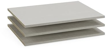 Rauch Möbel ZUBEHÖR, Einlegeböden 3er-Set, Maße 66x1,6x48 cm | Regalböden für Schwebetürenschränke von rauch mit einer Elementbreite von 67,5 cm und einer Schranktiefe von 62 cm