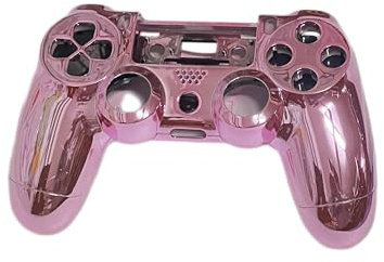 OUTLETISSIMO® Scocca Completa di Ricambio per Controller PS4 - Compatibile con Versione V2 (JDM-040/050/055) - Rosa Chrome