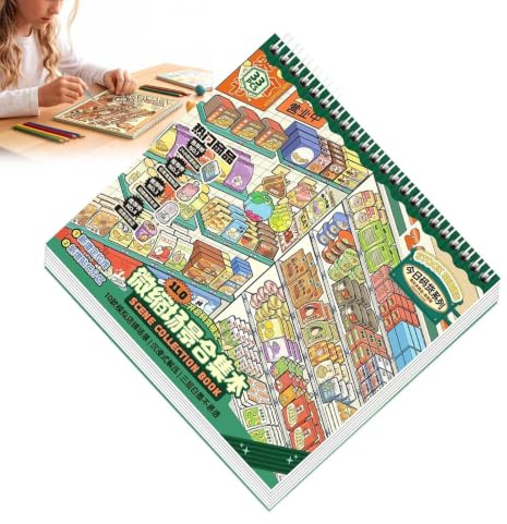 Acunny 3D Sticker Scene Book 3D 10 Set Cute Creative Kids Toys